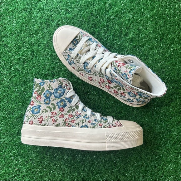 Converse Chuck Taylor All Star Lift Hi Platform Floral Tapestry - Picture 10 of 11